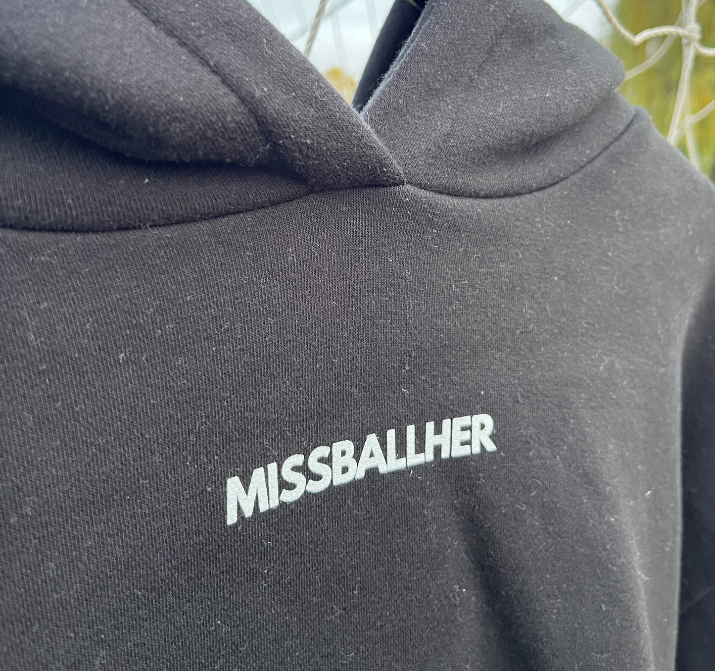 Women's Oversized Hoodie 'MISSBALLHER' BLACK
