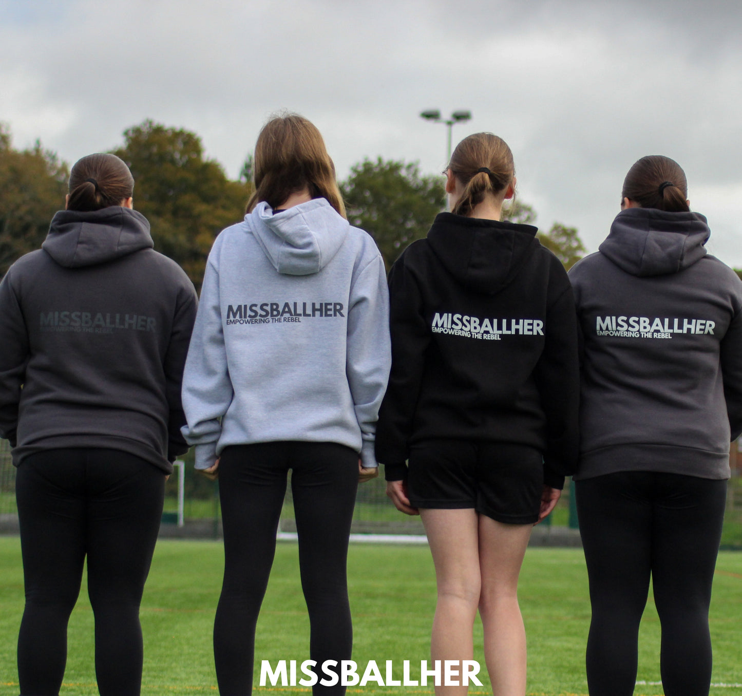 Women's Oversized Hoodie 'MISSBALLHER' BLACK