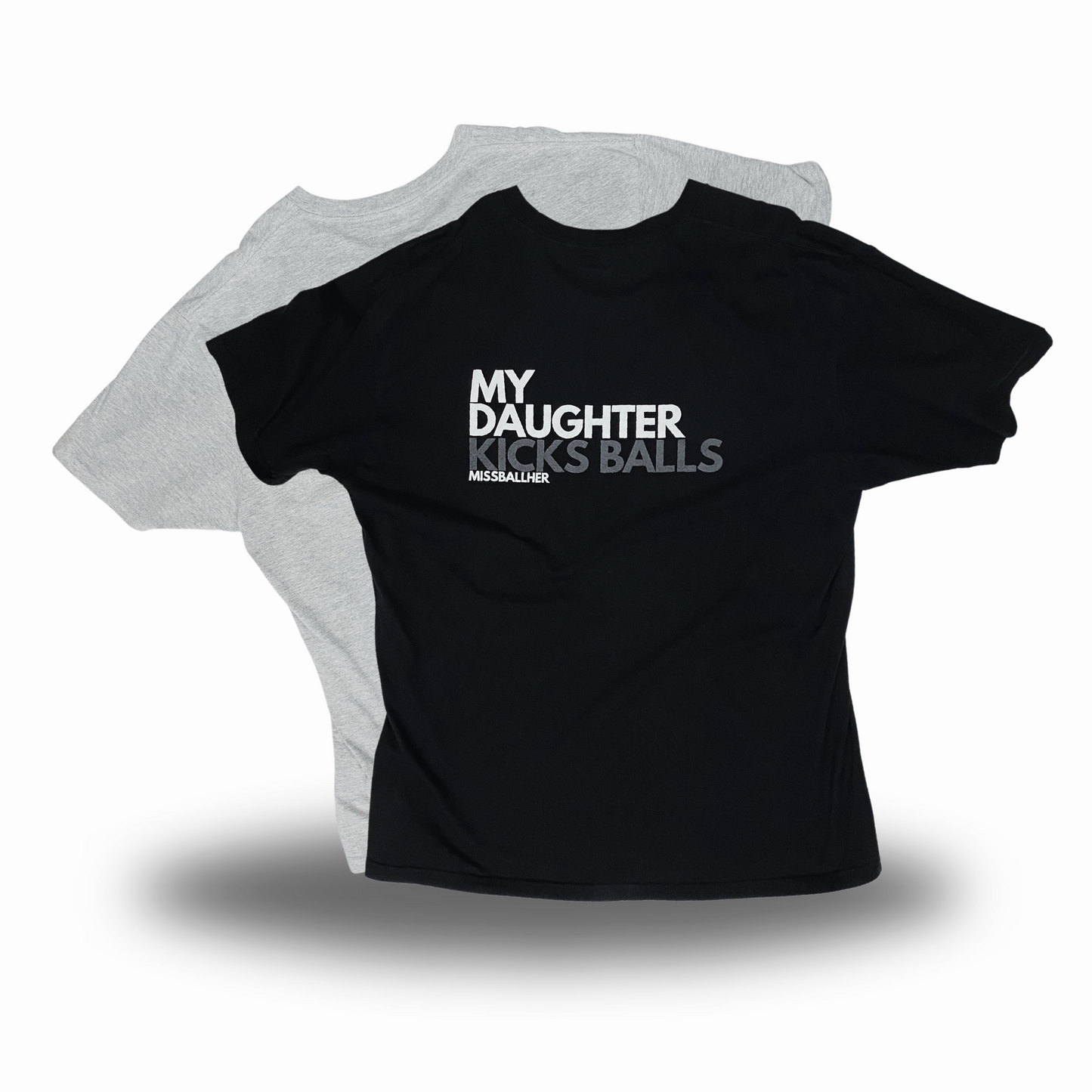 Men's T-Shirt 'My Daughter Kicks Balls' BLACK