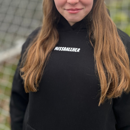 Women's Oversized Hoodie 'This Girls Game Is Football' BLACK