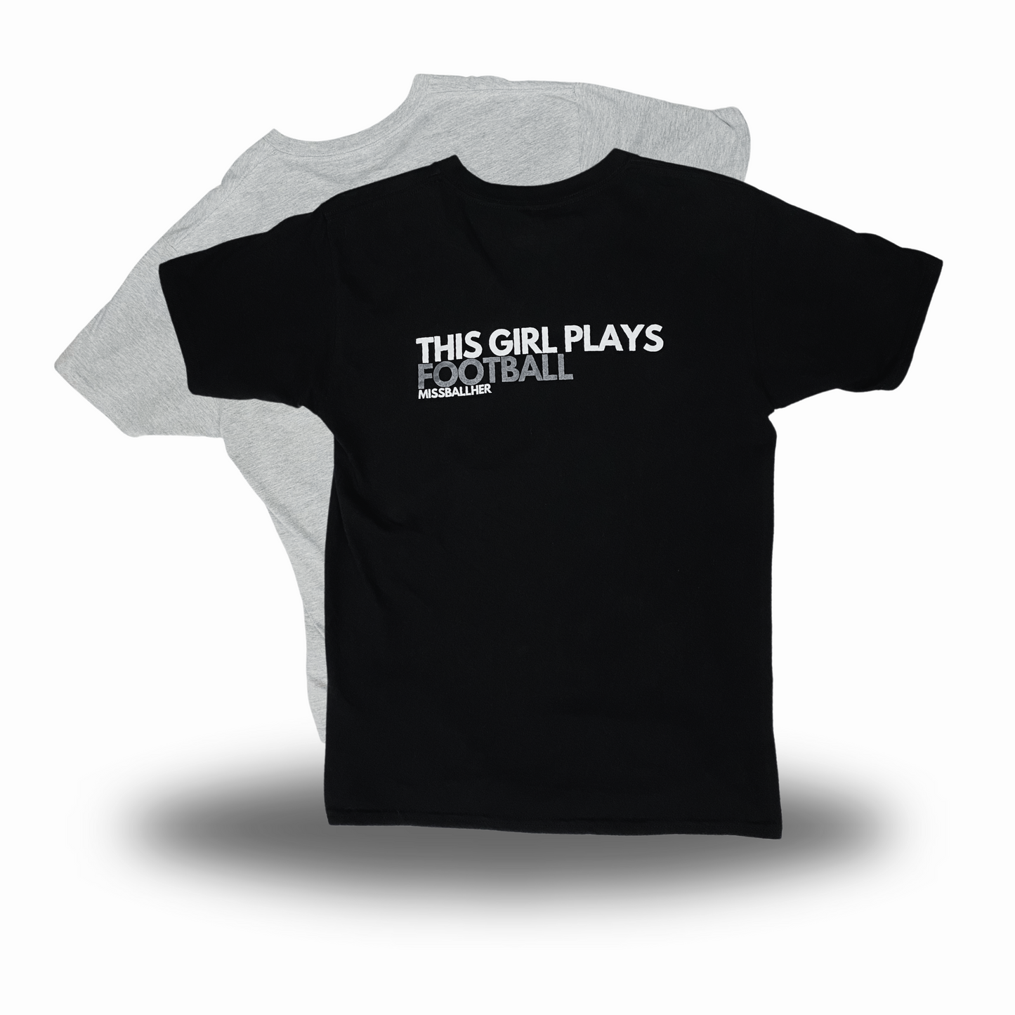 Girls' Classic T-Shirt 'This Girl Plays Football' BLACK