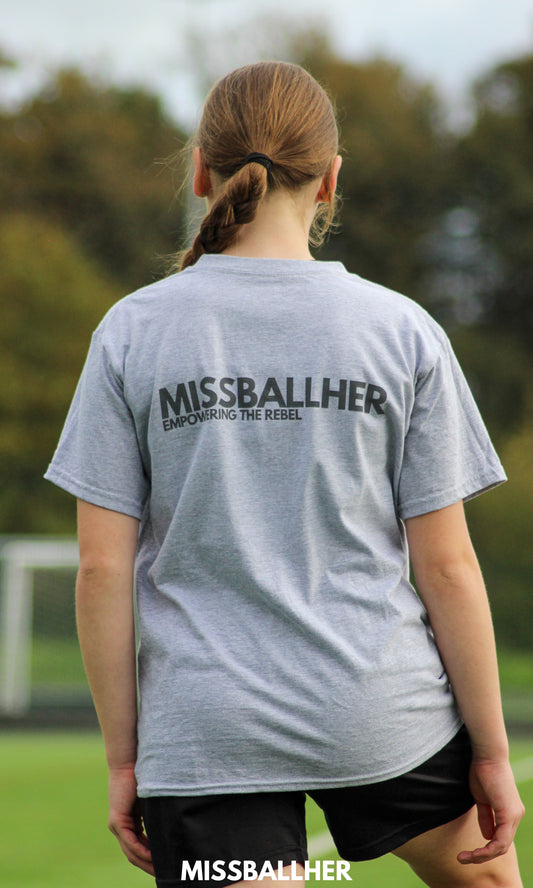 Women's Relaxed T-Shirt 'MISSBALLHER' GREY