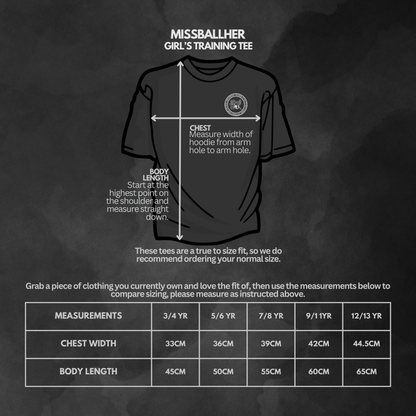 Girls' Training Top 'MISSBALLHER' BLACK