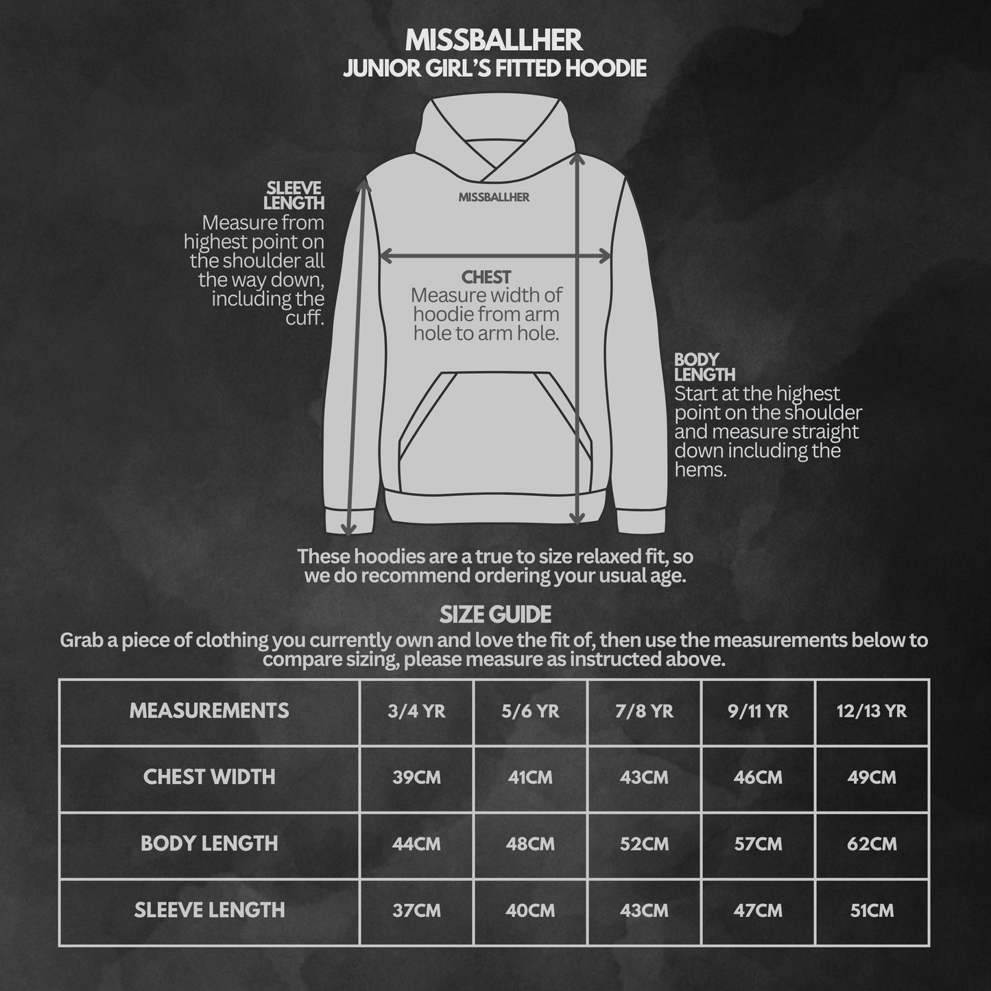 Girls' Classic Hoodie 'MISSBALLHER' BLACK